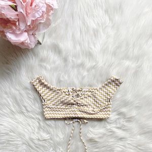 🌟SOLD🌟NWOT Blue Life Gold & White Top